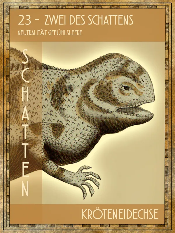 Kröteneidechse Tiertarot Kröteneidechse