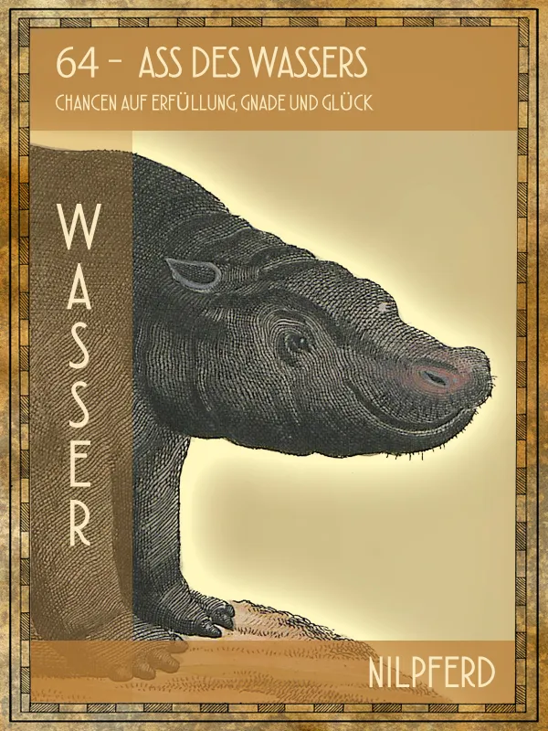 Nilpferd Tiertarot Nilpferd