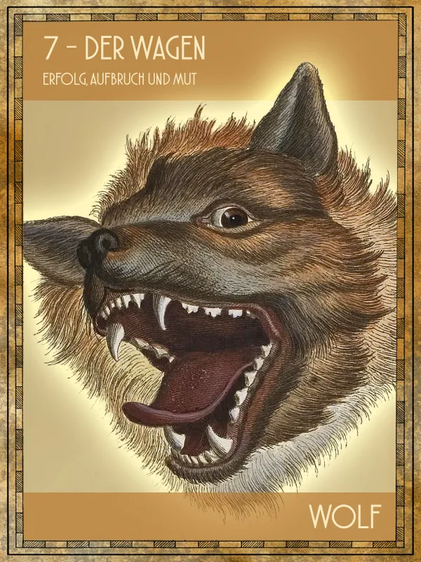 Wolf Tiertarot Wolf